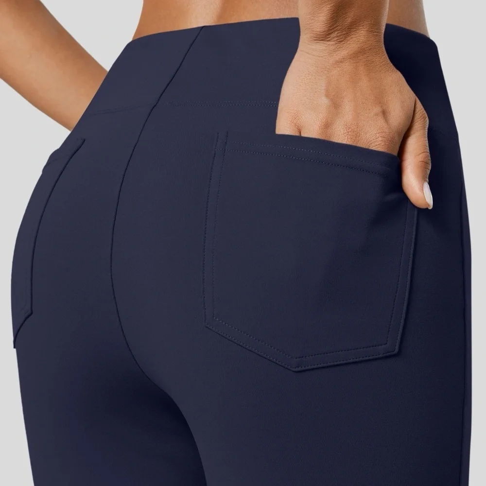 Halara Flex SculptKnit Flare Work pant, Small Reg, NWT, Dress Blues - Picture 7 of 12